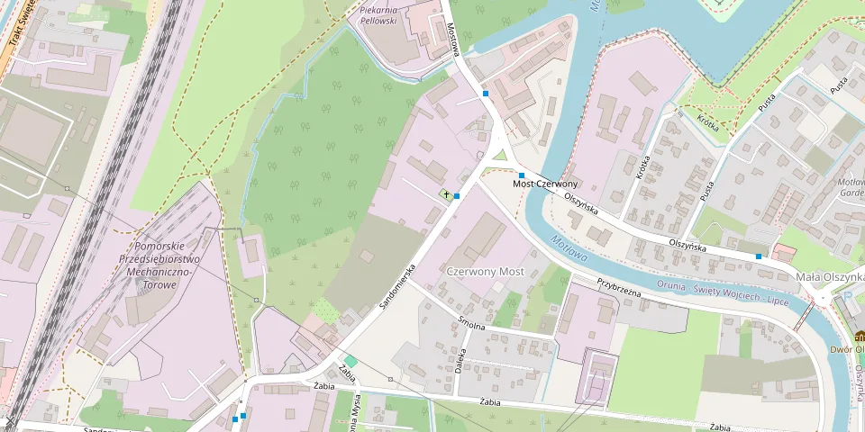 Mapa okolicy: ul. Sandomierska 55/57, 80-074 Gdańsk. Dom Pomocy stoi przy ulicy Sandomierskiej, niedaleko Czerwonego Mostu i ulicy Olsztyńskiej.